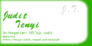 judit tenyi business card